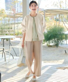 Tiaclasse ダンボールポンチノーカラーブルゾン