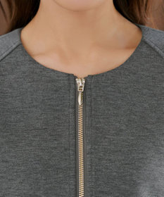 Tiaclasse ダンボールポンチノーカラーブルゾン