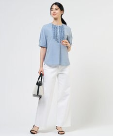 J.PRESS LADIES ライトタンブラー フリル ブラウス