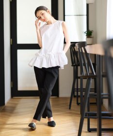 #Newans タックフリルヘムシャツ