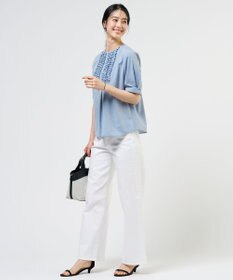 J.PRESS LADIES ライトタンブラー フリル ブラウス