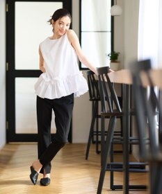 #Newans タックフリルヘムシャツ