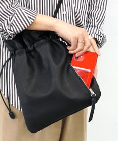 FOLNA RD ソフトレザー巾着ショルダーバッグ