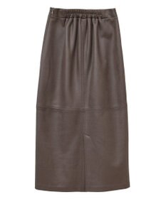YECCA VECCA レザーライクナロースカート