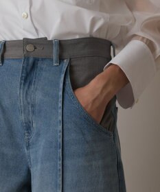 GRACE CONTINENTAL コンビデニムワイドパンツ