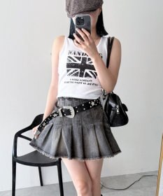 WEGO 【カップ付きインナー】グラフィックカップ付きリブタンク