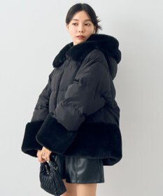 earth music&ecology フードファー中綿ショートコート