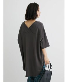 Green Parks ミニ裏毛バックカシュクール半袖チュニック