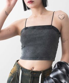 WEGO 【カップ付きインナー】ヴィンテージウォッシュカップインショートキャミ