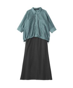 YECCA VECCA 【2点SET】シアーシャツ×Aラインキャミワンピース
