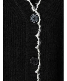 earth music&ecology スカラップニットカーディガン