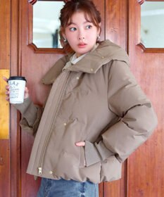 Tiaclasse 袖口リブデザインシームレスダウン