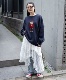 WEGO 【ユニセックス着用ITEM/MLサイズ展開】ジャガードアニマルプルオーバー