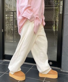 WEGO 裏起毛ロゴ刺繍スウェットパンツ