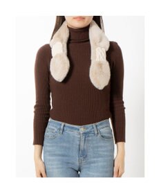 UNBILLION カシュネ cache nez / ニット×フェイクファーマフラー