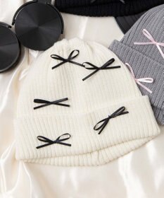 WEGO ribbon　knit　cap