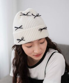 WEGO ribbon　knit　cap