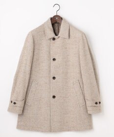 JOSEPH ABBOUD 【尾州産カシミヤブレンド素材/軽量】カシミヤブレンドアルパカヘリンボーン ステンカラーコート