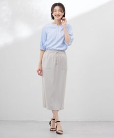 J.PRESS LADIES L 【WEB限定カラーあり・洗える・接触冷感・吸水速乾】Lightジョーゼット ナロー スカート