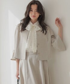 組曲 S 【先行予約・WEB限定】ライトリネンライクノーカラー ジャケット