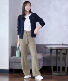 Tiaclasse ワンポイント刺繍ケーブルカーディガン