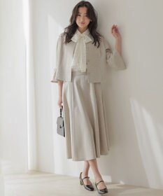 組曲 S 【先行予約・WEB限定】ライトリネンライクノーカラー ジャケット