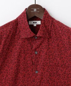 JOSEPH ABBOUD 【ソフトな着心地/I単品羽織にも】 コーデュロイフラワープリント シャツ