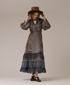 GRACE CONTINENTAL ペイズリープリントドレス