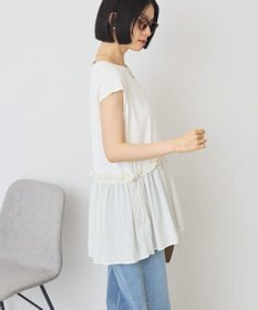 AMERICAN HOLIC 汗染み防止・異素材ペプラムプルオーバー