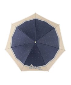 MOONBAT LANVIN en Bleu 折りたたみ傘 サテンプリントリボン