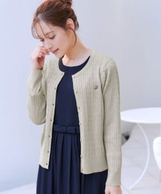 Tiaclasse ワンポイント刺繍ケーブルカーディガン