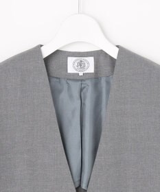 J.PRESS LADIES L 【セットアップ対応】MELANGE ライトツイル ノーカラー ジャケット