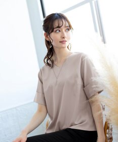 Tiaclasse L 【洗える】ゆったりシルエットの幅広カフスブラウス