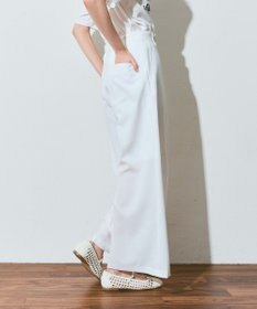 GRACE CONTINENTAL リネンタッチタックパンツ