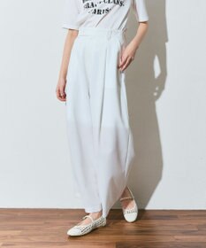 GRACE CONTINENTAL リネンタッチタックパンツ