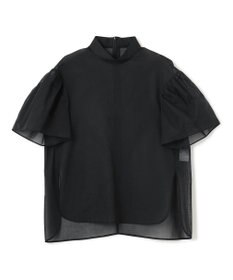 BEIGE， 【洗える】PLUMERIA / コットンシアーパフスリーブブラウス