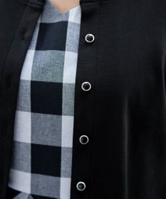 Tiaclasse 【小倉優子さん着用・洗える・接触冷感・汗ジミ防止】“サマさまカットソー”フレームボタンカーディガン