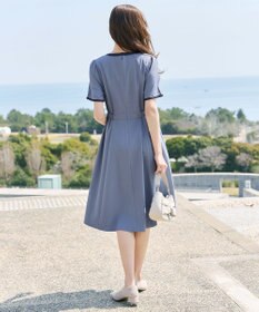 Tiaclasse L 配色フレアワンピース