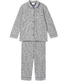 une nana cool 【綿混】カジュアルスラブツィード 長袖開襟パジャマ