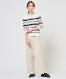 J.PRESS LADIES S チノストレッチ ワイドパンツ