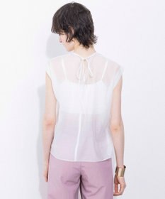 NAVE 【Nave・洗える/シアー素材】シアーリンクル ノースリーブブラウス