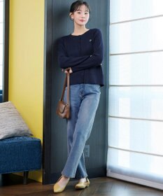 Tiaclasse ワンポイント刺繍ケーブルカーディガン