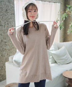 Tiaclasse 【安田美沙子さん着用・選べる2type・洗える】もちニットチュニック