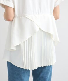 earth music&ecology 異素材バックプリーツチュニック