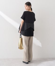 earth music&ecology 異素材バックプリーツチュニック