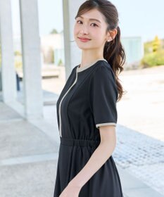 Tiaclasse L 配色フレアワンピース