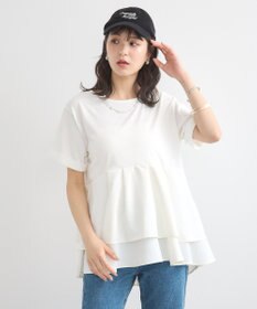 earth music&ecology 異素材バックプリーツチュニック