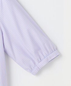 J.PRESS LADIES 【一枚で着映え】ソフトストライプ フリル襟 ブラウス