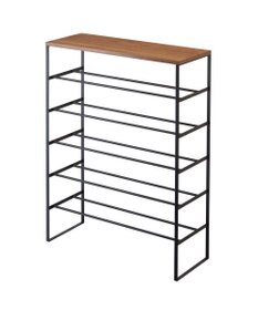 tower 天板付きシューズラック タワー 6段 ブラック