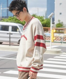 WEGO ラインチルデンニットプルオーバー